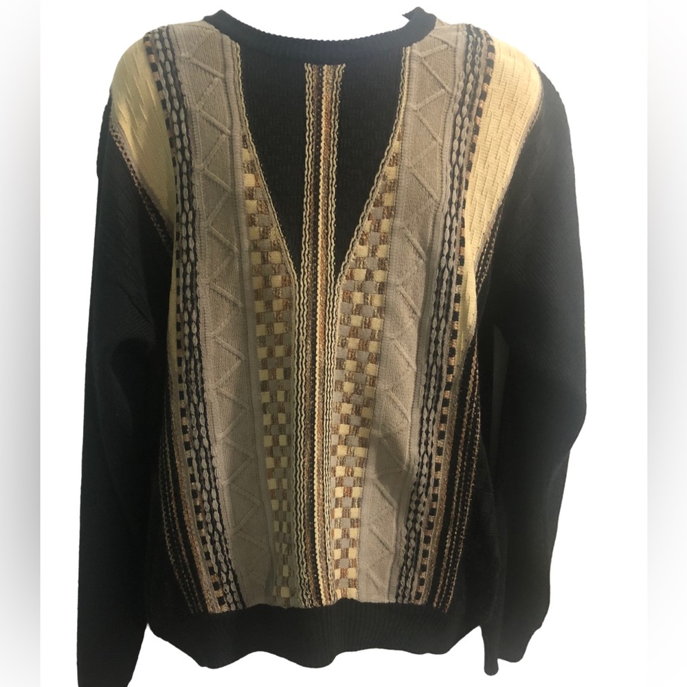BARRAGE Vintage Cosby Dad Acrylic Sweater Men’s Medium 80s 90s Retro 3D
